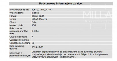 Działka Sprzedaż Łódź Bałuty Łagiewnicka